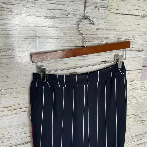 Ettitwe Anthropologie blue striped pants red xs - Picture 4 of 15